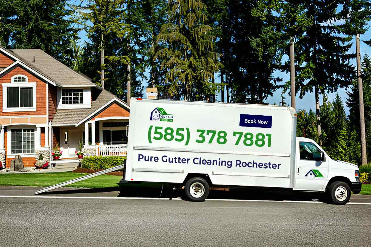 Pure Gutter Cleaning Rochester Comapny Truck